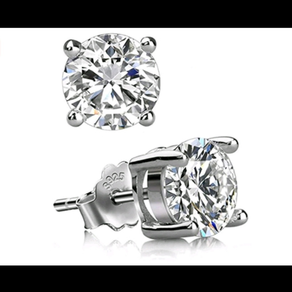 1.5ct Cubic Zirconia 925 Sterling Silver Earrings